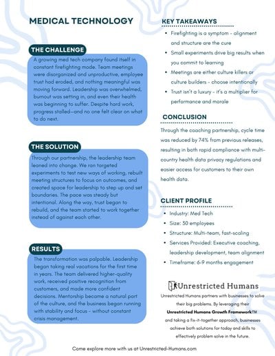 Medical Technology case study