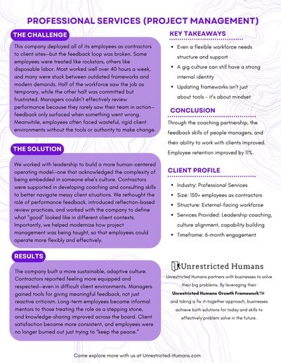 Professional Services case study