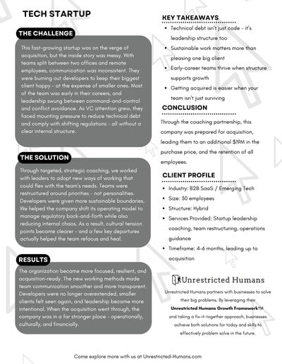 Tech Startup case study